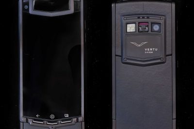 Vertu Ti Black Leather