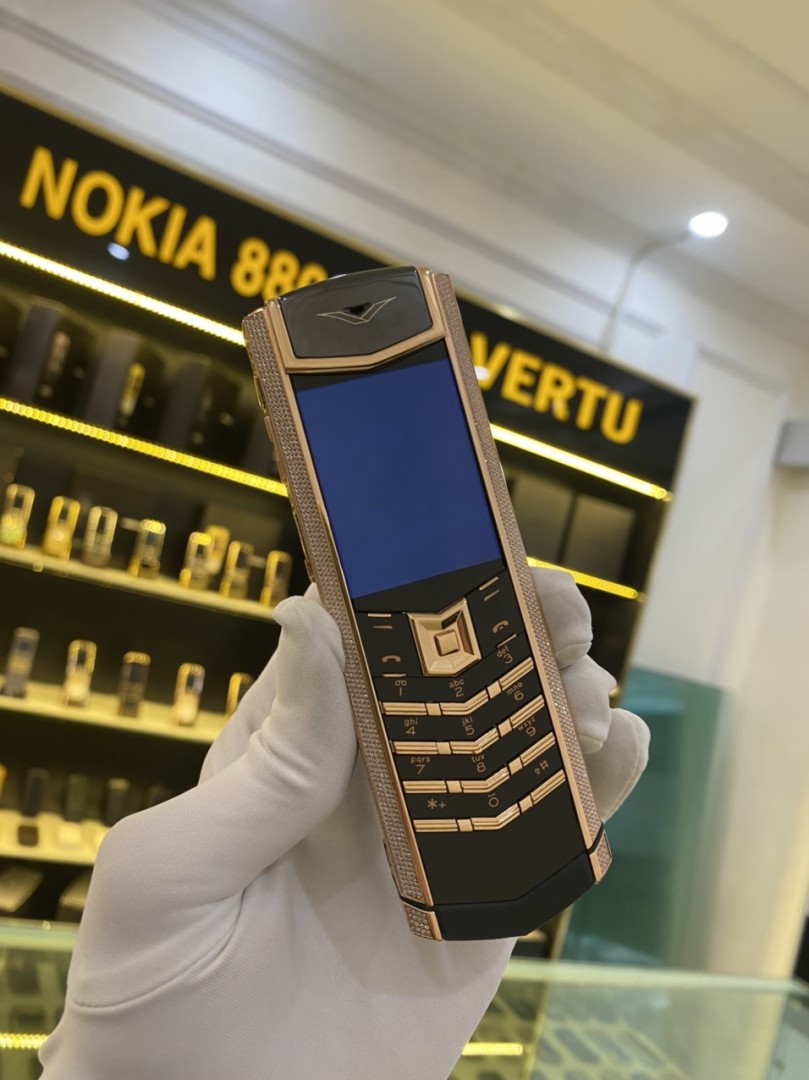 Vertu Signature S Rose Gold Full Diamond Chính Hãng